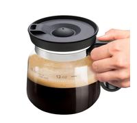 16 Oz Glass Coffee Mugs with Lid, 16 Oz Glass Coffee Mug Pot Style, Comes with A Straw-Type Travel Lid, for Hot Cold Tea Latte Cappuccino Milk Juice Water Party Birthday Camping