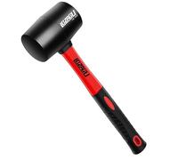 16 oz Rubber Mallet Hammer Fiberglass Handle Rubber Mallet for Flooring Tent Stakes Woodworking Camping Soft Blow Tasks Without Damage