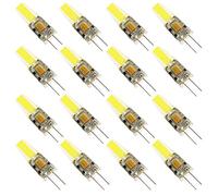 16 Pack 3W G4 COB LED Bulbs 30W Halogen Lamps Replacement 1 SMD 1505 LED lamp AC/DC 12V 250LM Cold White 6000K 360 Degree Beam Angle Crystal Spotlight Bulb
