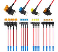 16 Pack 4 Types Fuse Tap,12V Car Add-a-Circuit Fuse Tap Holder Standard Mini Micro2 and Low Profile Taps ATO ATC ATM APM Fusible Adapter Jumper for Cars Trucks Boats