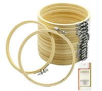 16 Pack 5 inch Mini Bamboo Circle,Embroidery Hoop Cross Stitch Hoop Ring for DIY Art Craft Handy Sewing