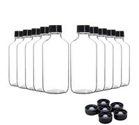 16 Pack 50ML Refillable Glass Bottles with Lids for Essential Oils & More - Perfect for Home & Kitchen