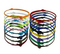 16-Pack Adjustable Puppy ID Collars - Multi-Colored Whelping Identification Bands for Newborn Puppies and Kittens (S, 4-6.5CM)