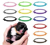 16-Pack Adjustable Puppy ID Collars - Multi-Colored Whelping Identification Bands for Newborn Puppies and Kittens (S, 4-5CM)