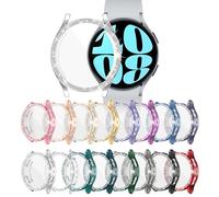 [16 Pack] Bling Watch Screen Protector for Samsung Galaxy Watch6 44MM, Glitter Case TPU Soft Cover Full Protection with Crystal Rhinestone for Galaxy Smart Watch6 44mm (SM-R940)