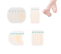 16 Pack Blister Plasters for Feet, Lamkrtlp Blister Bandages Invisible Hydrocolloid Blister Cushion Pads Gel Blister Guard Pads Waterproof for Heel, Toe, Guard Skin, Faster Healing Wound