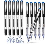 16 Pack Blue Ink Gel Pens - Quick-Drying, Write Smoothly, 0.5mm