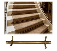 16 Pack Brass Stair Rods for Carpet RunnersNonSlipRug Holder withFinial & Brackets 32"/81cmKit for Secure