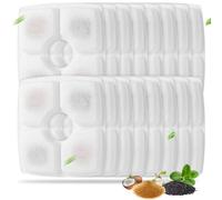 16 Pack Cat Water Fountain Filter Replacement for Square 84oz/2.5L Automatic Cat Fountain Dog Water Dispenser, Triple Filtration System Activated Carbon for Pet Fountain (White, 16 Filters)