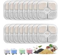 16 Pack Cat Water Fountain Filters, Activated Charcoal and Ion Exchang