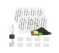 16 Pack Cat Water Fountain Filters, Replacement DOOOB Stainless Steel Water Fountain Filters, Pet Water Fountain Filters (8 Filters & 8 Sponges)