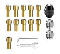 16-Pack Chuck Keys for Dremel Rotary Tools, 0.5-3.2mm Shank Collet Nut Kit, Quick Change Replacement Accessories for Dremel 3000/4000/7700/8200