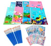 16 Pack Colouring Books for Kids, Mini Water Colouring Books & Make a Face Stickers for Party Bags Fillers, Water Colouring Books Classroom Prizes Birthday Gifts for Girls & Boys Ages 4+