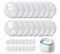 16 Pack Dog Water Fountain Replacement Filters for Petlibro Capsule Dog Fountain PLWF008,Pet libro filters with Replacement Pre-Filter Pump Sponges.