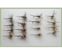 16 Pack Dry Flies - Adams Patterns - 4 types, mixed sizes, fly fishing