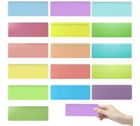 16 Pack Dyslexia Overlays, Colored Overlays for Reading Dyslexia, 8 Colors Reading Ruler with Lines, 19 X 7 Cm Large Dyslexia Aids, Dyslexic Reading Aid, Reading Overlays for Dyslexia