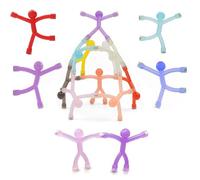 16 Pack Fridge Magnets Men - Cute Mini Magnetic People, Small Colorful Novelty Rubber Refrigerator Magnets, Decorative Self-Stick Funny Flexible Magnetic Men for Whiteboard, School, Office, Solid