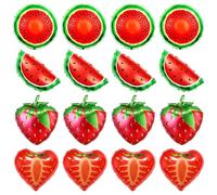 16 Pack Fruit Balloons Fruit Foil Balloon Red Strawberry Mylar Balloon Watermelon Shaped Balloons for Birthday Party Wedding Baby Shower Berry Party Decoration