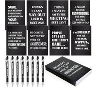 16 Pack Funny Notepads Pens Gifts Set for Coworker Funny Notebook | Sarcastic Sayings Lined Paper Notebook Office Gag Gifts for Coworker Employee Team Teacher Office Staff Gag Work Gifts