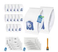 16 Pack GN Vacuum Cleaner Bags with 8 Filters Compatible with Miele Hoover Bags Classic C1, Complete C3/C2/C1,S227,S270,S400i,S600,S800,S2000,S5000,S8000,S2,S5,S8,Compact C1/C2,Series Vacuum Cleaners
