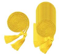 16 Pack Gold Graduation Honor Ropes Cords Bulk, Yarn Honor Cords with Tassel for High School Bachelor Gown College Graduation 2025(Gold)