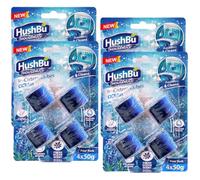 16 Pack HushBu Cube Coloured Water In Tank Cleaning Blocks Limescale Remover Cistern Block, Toilet Cleaner Block with Cleaning and Foaming Action, Toilet Fresheners (Ocean)