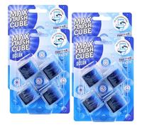 16 Pack Max Flush Cube Coloured Water In Tank Cleaning Blocks Limescale Remover Cistern Block, Toilet Cleaner Block with Cleaning and Foaming Action, Toilet Fresheners (Ocean)