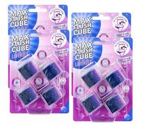 16 Pack Max Flush Cube Coloured Water In Tank Cleaning Blocks Limescale Remover Cistern Block, Toilet Cleaner Block with Cleaning and Foaming Action, Toilet Fresheners (Lavender)