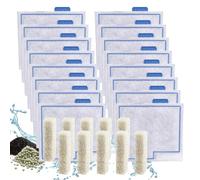 16 Pack Medium Filter Cartridges + 10 Ammonia Reducer Pads for Aqueon | Fit Aqueon QuietFlow LED PRO Power Filter Size 10/Power Filter 10/E Internal Size 20 5-Stage Filtration Quick Install