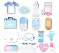 16 Pack Nurse Sticky Notes - Cute Medical Themed Memo Pads for Nursing Students, Healthcare Workers, Perfect Nurse Gifts & Hospital Supplies