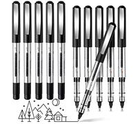 16 Pack Pens, Gel Pens, Writing Pens, Quick-Drying Black Pens Ballpoint, Write Smoothly Ink Pens, Liquid Ink Rollerball Pen, 0.5mm Ink Pen, Gel Pens for Writing, School, Work, Home Office