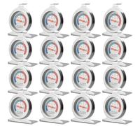 16 Pack Refrigerator Thermometer Large Dial Freezer Thermometer Classic Series Fridge Alarm Thermometer Internal Temperature Gauge for Kitchen Refrigerator