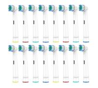 16 Pack Replacement Brush Heads Compatible with Oral B Electric Toothbrushes of Vitality Pro Smart Genius Series, Medium-Hard Bristles Remove Deep Plaque
