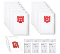 16 Pack Replacement for Miele Hyclean FJM Vacuum Cleaner Hoover Bags | for Complete C1 Compact C1 Compact C2 S6 S4 Series with 4 motor and 4 exhaust filters, multi-layer microfibre