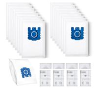 16 Pack Replacement for Miele Hyclean GN Vacuum Cleaner Hoover Bags | Fits for Classic C1 Complete C2 C3 with 4 motor and 4 exhaust filters, multi-layer microfibre traps fine dust and allergens