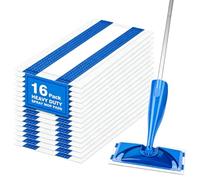 16 Pack Replacement Mop Pads Disposable, 11" x 5.9" Thicken Multi-Layer Mopping Refills Heavy Duty Absorbent Cleaning Mopping Pad for Hardwood Floor