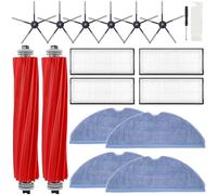 16 Pack Replacement Parts Compatible with S7 S7+ S7 MaxV, S7 MaxV Plus T7S T7 Plus T7S Plus Robot Vacuum, 2 Roller Brush, 4 Filter, 6 Side Brush, 4 Mop Cloth