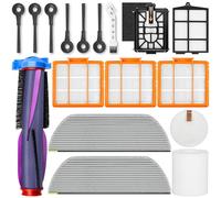 16 Pack Replacement Parts for Shark PowerDetect NeverTouch RV2820YE/PowerDetect NeverTouch Pro RV2820ZE AV2800ZE Vacuum Cleaner, Main Brush Filters Side Brushes Mop Pads Cleaning Brush