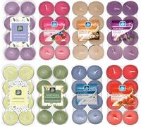 16 Pack Scented Tea Lights, Long Burning Tealights, Coloured Tea Lights, Long Burning Tealights, Air Freshener Candle Wax (16pk Wild Berries)