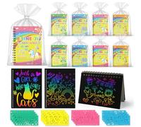 16 Pack Scratch Art, Rainbow Scratch Paper, Scratch Art Party Bag Fillers