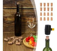 16 Pack Soft Wood Corks Tapered Cork Wooden Beer Bottle Stopper Replacement Leakproof Wine Bottle Corks For Wine Making Craft 0.67 X 0.91 X 0.98 Inch (Coffee, 2.5X2.3X1.7cm)