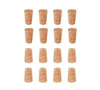 16 Pack Soft Wood Corks Tapered Cork Wooden Beer Bottle Stopper Replacement Leakproof Wine Bottle Corks For Wine Making Craft 0.67 X 0.91 X 0.98 Inch Wine Cork for Crafts (Coffee, 2.5X2.3X1.7cm)