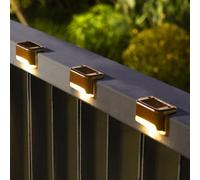16 Pack Solar Deck Lights, Waterproof Led Step Lights For Stairs, Fence, Yard, Patio - Warm White