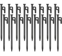 16 Pack Tent Stakes Heavy Duty Metal Tent Pegs for Camping Steel Tent Stakes 8 inch Unbreakable and Inflexible