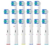 16 Pack Toothbrush Heads for Oral B SB-17A/50A/60A/17S/18A/20A/25A/417A Replacement Tooth Brush Heads for Vitality Pro Smart Genius Series Electric Toothbrushes