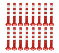 16 Pack Traffic Delineator Posts - Flexible Safety Cone Barriers for Commercial Use, Removable Parking Poles for Parks, Garden Pathways & Streets