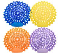 16 Pack Urinal Screen Deodorizer, 3D Wave Anti-Splash Odor Protection, Lavender/Lemon/Orange/Ocean Breeze Fresh Scents Urinal Mats, Urinal Cakes for Men Bathrooms, Toilets