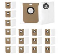 16 Pack White Dust Bags for Eufy Clean L60 SES / L60 Hybrid SES / L50 SES Robot, 2.5L Large Capacity Vacuum Cleaner Bags for Eufy, Clean Station Replacement Parts