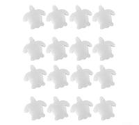 16 Pack White Oil Absorbing Sponges For Swimming Pool Spa And Fish Pond Cleaning To Remove Scum Slime Grime And Grease Automatically Floating Filter Aid Turtle Shaped Design