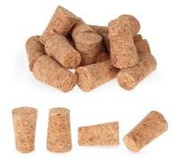 16 Pack Wood Corks - Tapered Blank Natural Corks for Wine, Beer, Liquor Bottles - Leakproof Wooden Wine Bottle Stopper Replacement, 22x35x17mm